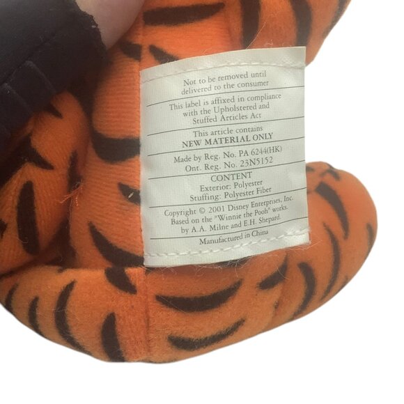 Vtg 2001 Disney Tigger Plush Stuffed Animal 5.5" Winnie the Pooh Hand Held - Picture 5 of 6